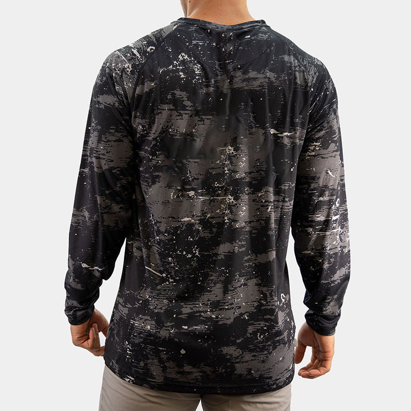 Camisola de pesca de manga comprida para homem