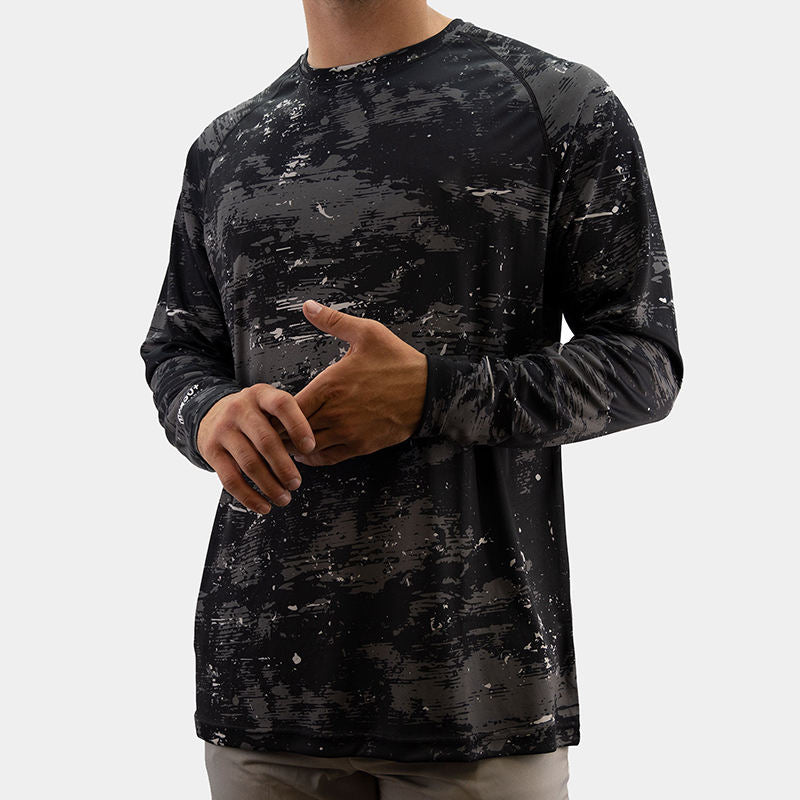Camisola de pesca de manga comprida para homem