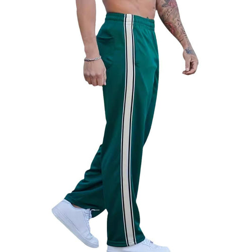 Calças de Moletom Masculinas Casual com Cintura Elástica e Tecido Liso